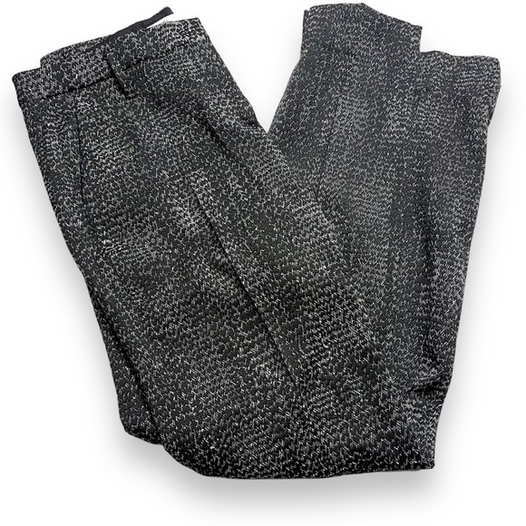 Dorothee Schumacher Womens Textured Trousers Size 2 Black White Pleated - Picture 1 of 9